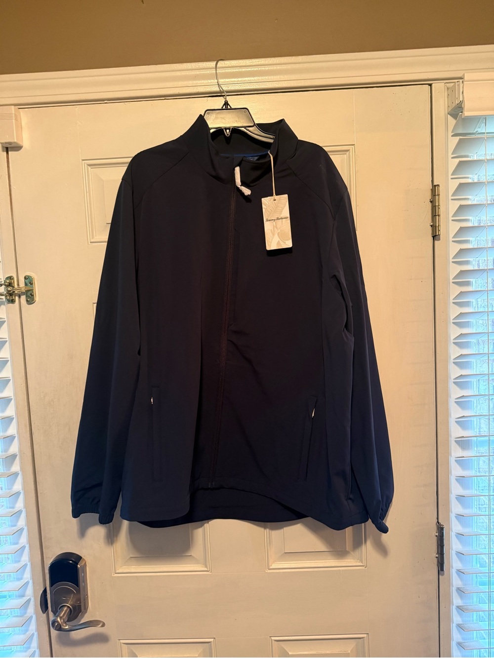 Tommy Bahama Men's Navy Packable Lightweight Full-Zip Jacket